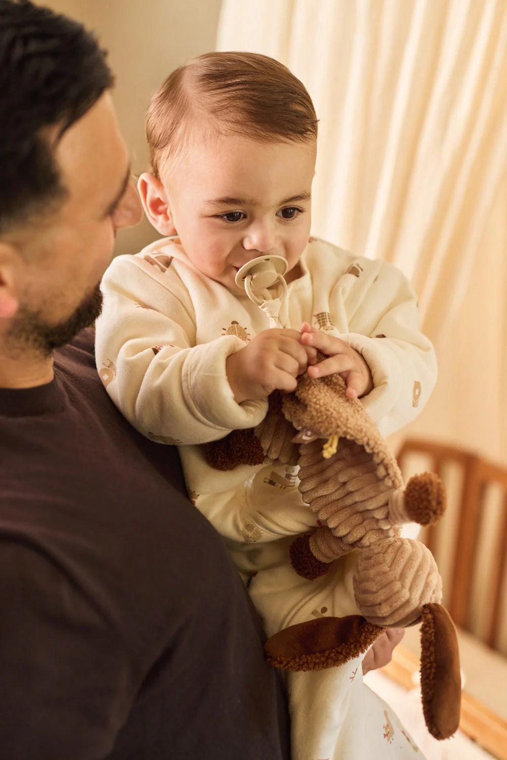 Pëlhurë e butë për biberon me qenin Diego