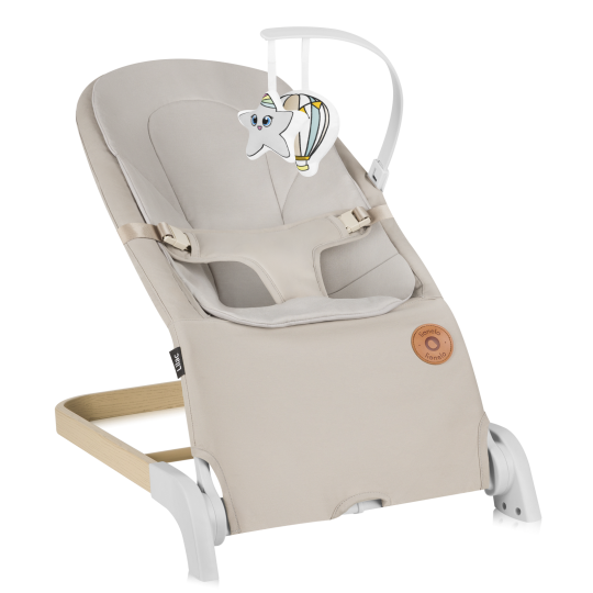 Lionelo Lilac Beige Sand – Rocker‑Recliner për fëmijë