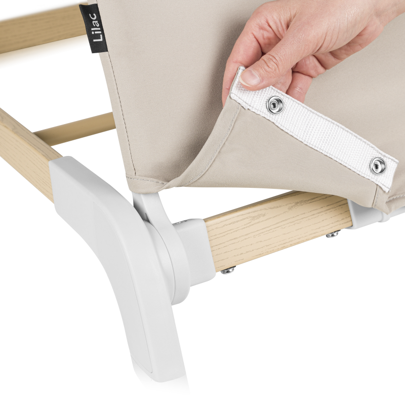 Lionelo Lilac Beige Sand – Rocker‑Recliner për fëmijë