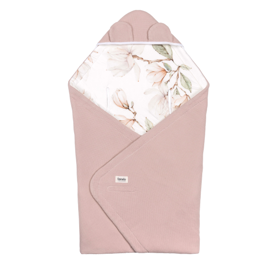 Lionelo Travel Swaddle Blanket Beige Magnolia – Warming Wrap për karrocë