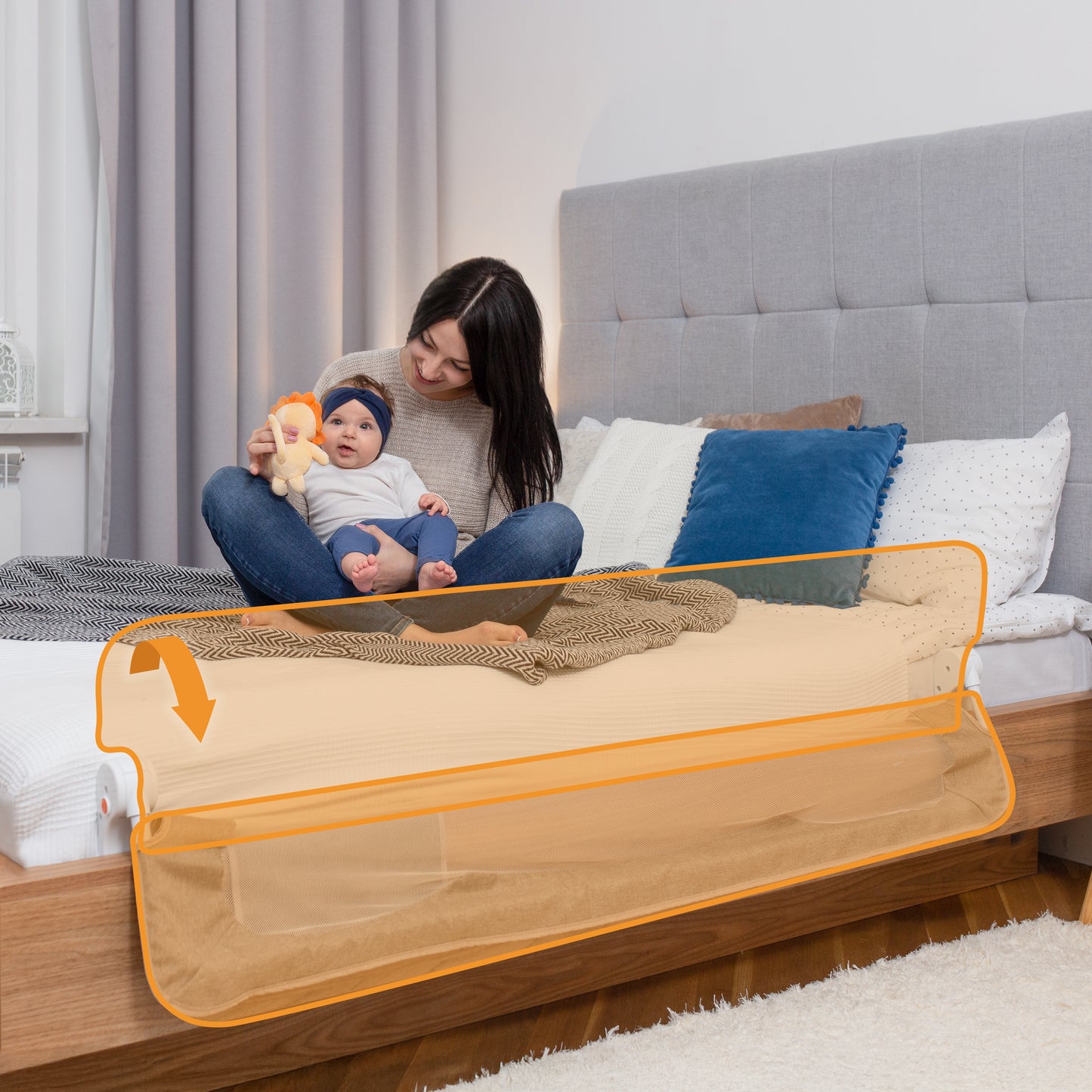 Lionelo Eva FIX mbrojtëse sigurie për krevat