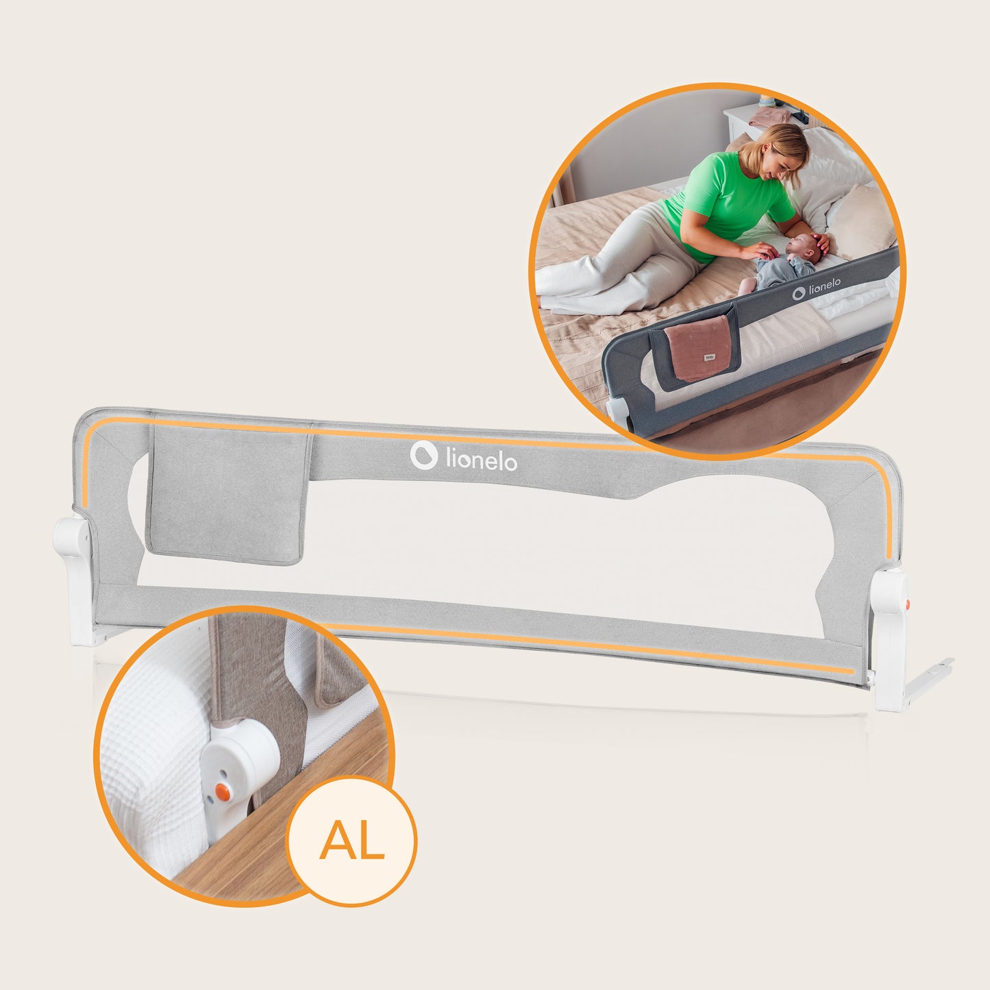 Lionelo Eva FIX mbrojtëse sigurie për krevat