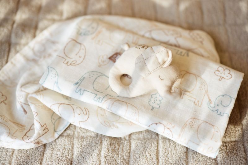 Pelena Muslin me Elefant