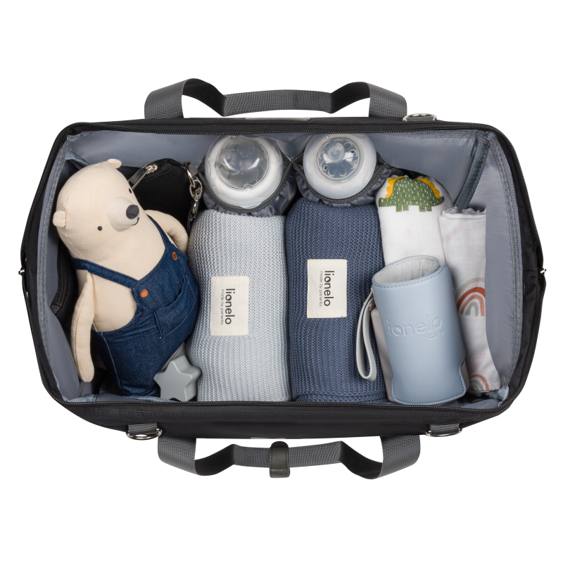 Lionelo Ida Black Onyx – Çantë pram (Mommy Bag)