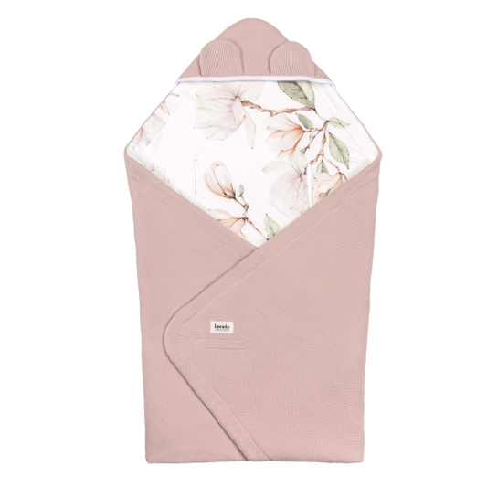 Lionelo Travel Swaddle Blanket Beige Magnolia – Warming Wrap për karrocë
